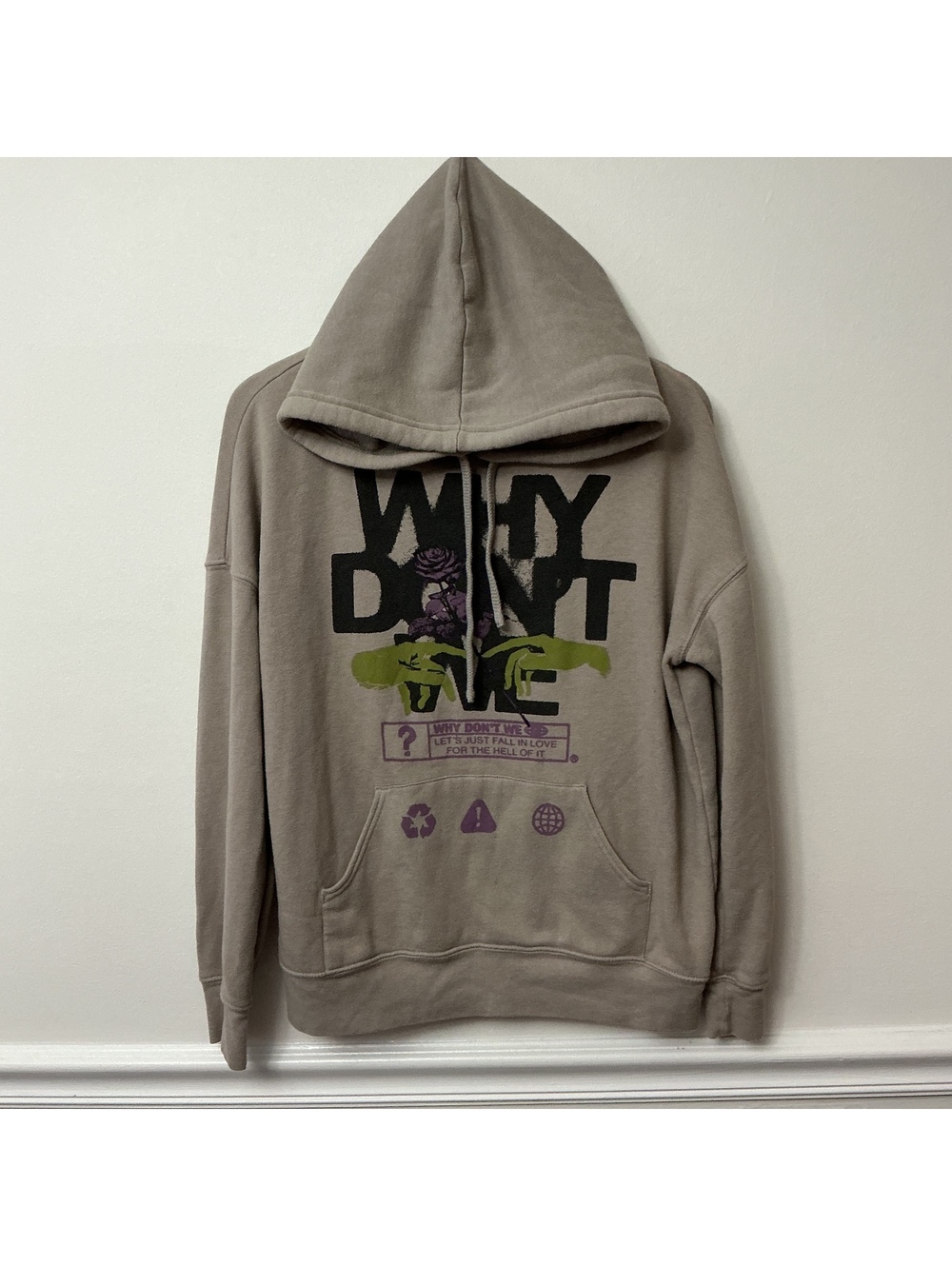 Bella+Canvas Fleece Collection Small Taupe Hoodie with Unique Graphic Print